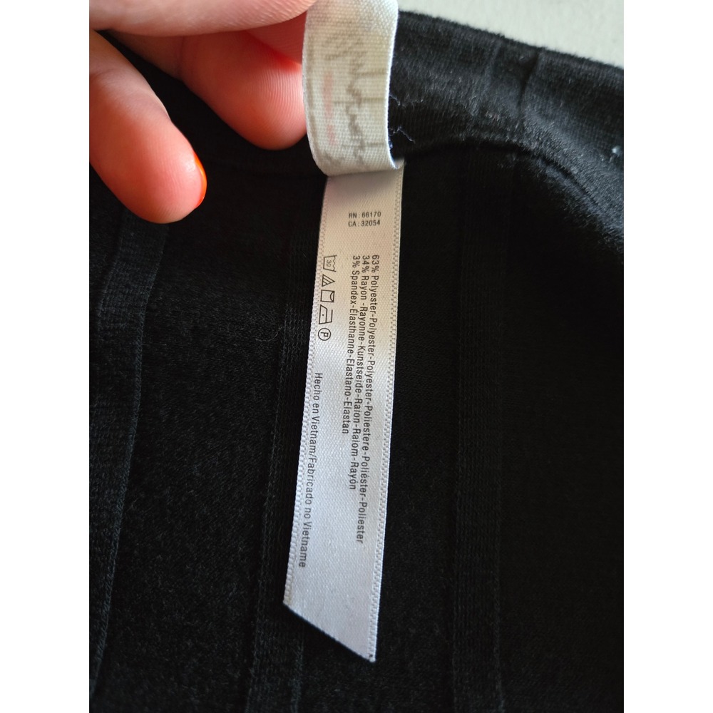 Free People Small Beside Me Ribbed Long Sleeve Thong Bodysuit Black Square Neck - Picture 7 of 11